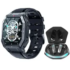 LENOVO - GM2 PRO De Audífonos tws y Toumi GT3 Reloj inteligente-Negro