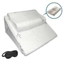 TERAFLEX - COJIN ANTIREFLUJO Y ALMOHADA MEMORY FOAM BAMBOO 64x60x30 CM
