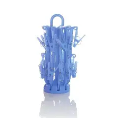 GENERICO - Colgador de ropa organizador de 16 ganchos tendedero AZUL