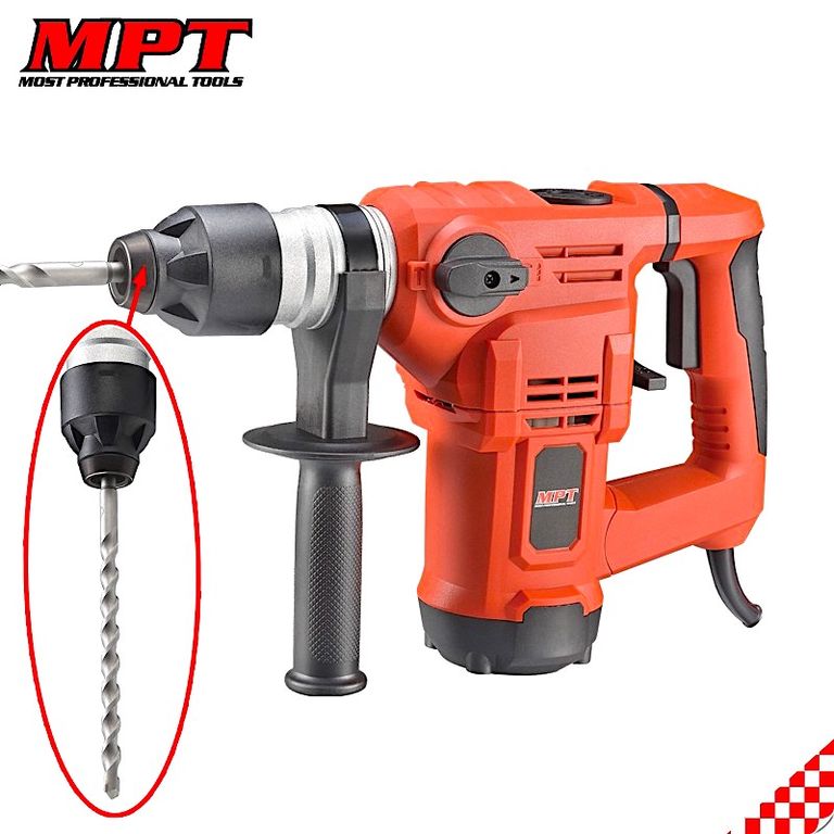 ROTOMARTILLO GIRATORIO ELÉCTRICO 1500W PROFESIONAL SDS PLUS MPT TOOLS