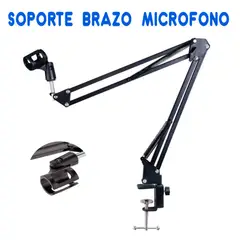 GENERICO - Soporte Para Micrófono De Brazo Giratorio 360° Base Ajustable De Mesa