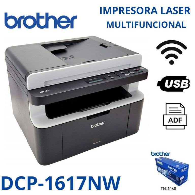 Impresora láser DCP-1617nw multifuncional wi-fi