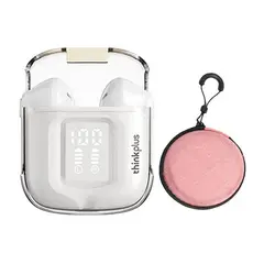 LENOVO - LP6 Pro De Audífonos-Blanco y Bolsa de almacenamiento-Rosa