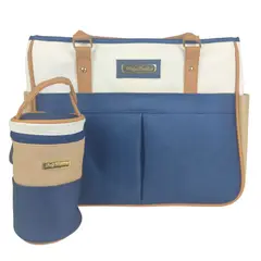 GENERICO - Bolso bebe pañalero y portabiberon - Azul acero - TRIAZU