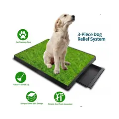 GENERICO - Baño Ecologico Portatil con Cesped para Perros Grande
