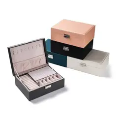 INSPIRA MARKET - Joyero Cofre de Accesorios cuadrado cuero