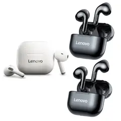 LENOVO - Set 3 De LP40 De Audífonos Bluetooth 2Negro y 1Blanco