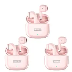 LENOVO - Set 3 De Audífonos LP40 Pro  Bluetooth 5.1-Rosa