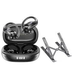 LENOVO - Audífonos LP75 De Tws-Negro y Soporte plegable de elevación