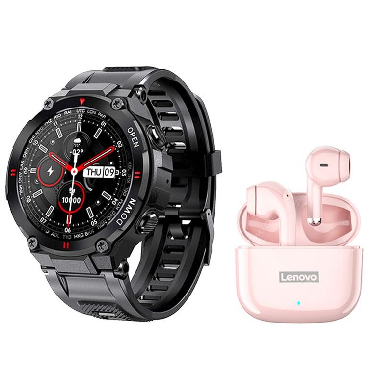 Audífonos LP40 Pro-Rosa Tws y Toumi Watch T-MIX