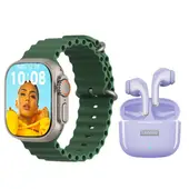 LENOVO - LP40 Pro De Audífonos-Morado y Watch S8 Ultra-Verde