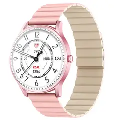 KIESLECT - Lora De reloj inteligente Amoled 1,32 pulgadas 360*360-Rosa