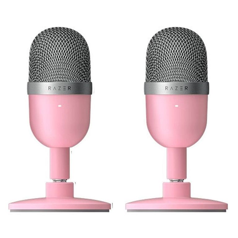 2Pcs Seiren Mini USB Streaming Microphone Streaming-Rosa