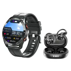 LENOVO - Audífonos LP75 De Tws y Toumi GT-X watch-Negro