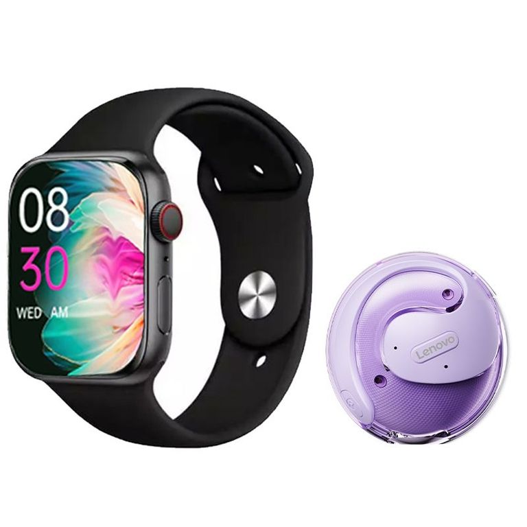 Audífonos X15 PRO-Morado y Toumi S9 Pro-B Reloj inteligente