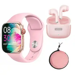 LENOVO - Auriculares LP40 Pro-Rosa y Toumi SmartWatch S9 Pro-P y Estuche