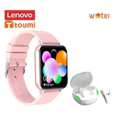 LENOVO - Audífonos XT92 Tws-Blanco y Toumi watch-Rosa