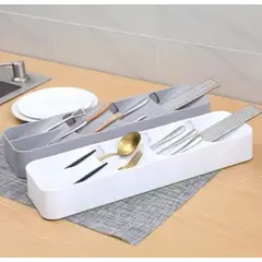 GENERICO - Organizador Porta Cubiertos Blanco de Calidad