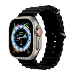 GENERICO - CORREA OCEAN PARA SMARTWATCH Y APPLEWATCH 42 A 49MM NEGRO