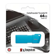 KINGSTON - MEMORIA USB 3.2 EXODIA M DE 64 GB CELESTE