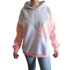 GENERICO - Polera Mujer Diseño Asimétrico con Capucha - Nathalie Love It - Melón