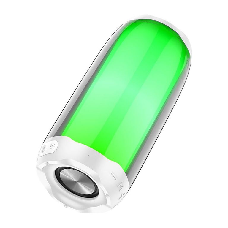 Parlante Inalámbrico BT V50 Con Luces LED HC8 Blanco De Calidad
