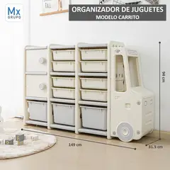GENERICO - ORGANIZADOR DE JUGUETES CARRITO