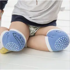 GENERICO - RODILLERA PARA BEBE 1 PACK X 3 PARES AZUL,PLOMO Y VERDE JADE