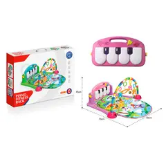 HUANGER - GIMNASIO PARA BEBE CON PIANO  (LUZ + MÚSICA) ROSADO