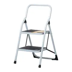 PRETUL - Escalera tubular, plegable, 2 peldaños,