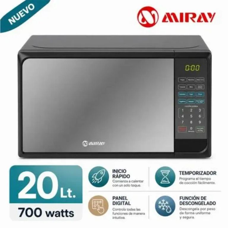 HORNO MICROONDAS 20L. NEGRO HMM- 20N