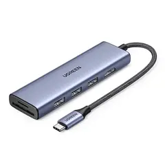 UGREEN - Adaptador USB C HDMI 4K Card Reader 6 EN 1 HUB USB 3.0 Otg
