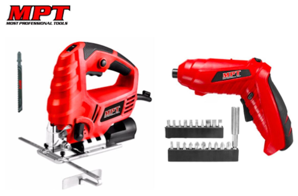 COMBO DESTORNILLADOR INALAMBRICO CALADORA ELECTRICA 550W MPT TOOLS