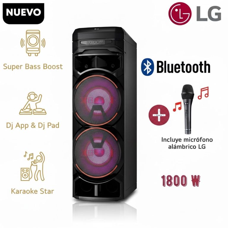 Torre de Sonido XBOOM con Bluetooth y Karaoke RNC9 + Microfono