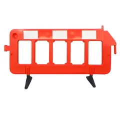 QRUBBER - Barrera de tráfico HDPE 2mt x 1mt x 5cm Rojo