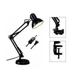 SEISA - Lámpara De Escritorio Con Brazo Ajustable De Metal Giratorio