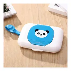 GENERICO - Porta Toallitas Humedas Panda Blanco Azul