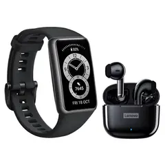 HUAWEI - Band 6 De Reloj Pulsera inteligente y Audífonos Lenovo LP40 Pro