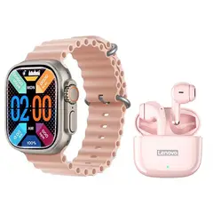 LENOVO - LP40 Pro Audífonos-Rosa y Toumi S10 Ultra Reloj Inteligente-P