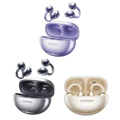 LENOVO - Set 3 Audífonos TA140 Bluetooth 5.4-Morado y Blanco y Negro