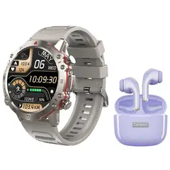 LENOVO - LP40 Pro De Audífonos tws-Morado y Toumi Watch GT-D Dorado