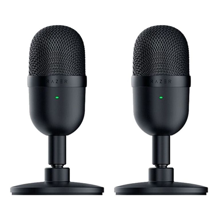 2Pcs Seiren Mini USB Streaming Microphone Streaming-Negro