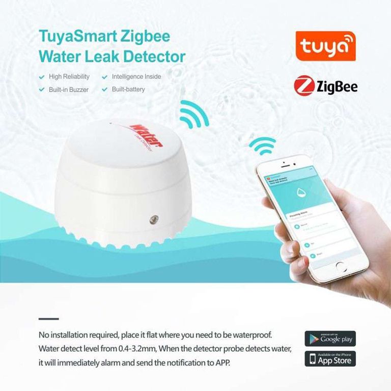 Sensor Fuga Agua Smart Wifi 24Ghz con sirena integrada PST-SQ400B
