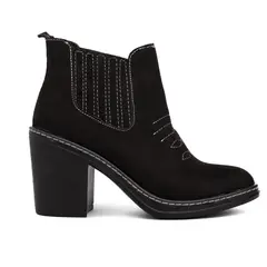 NEBULA - Botas Texana - - Negro Gamuza