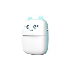 PREMIUM - Mini Impresora Portátil Térmica Recargable Celeste