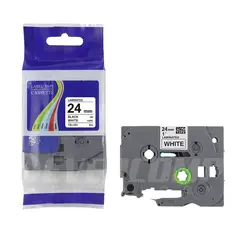 GENERICO - Cinta Compatible para Brother P-touch Tz2-251 24mm Negro Blanco