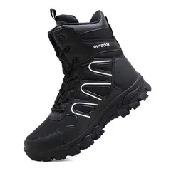 BLWOENS - Botas militares de alta calidad para hombre botines de combate-Negro