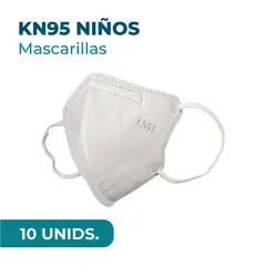 GENERICO - MASCARILLA KN95 BLANCA NIÑO x 10 Unidades