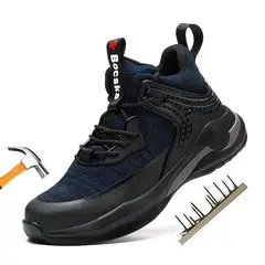 BLWOENS - Zapatos de Seguridad ligeros para hombres cómodos trabajo - Azul