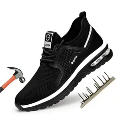 BLWOENS - Zapatos de Seguridad ligeros para hombres cómodos trabajo - Negro